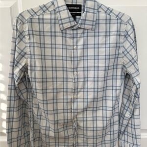 Bonobos Men's Light Gray Checkered Shirt
